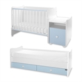 Bed TREND PLUS NEW white+baby blue Variant B /teen bed; baby bed&cupboard/ *The bed can be used by two children at the same time